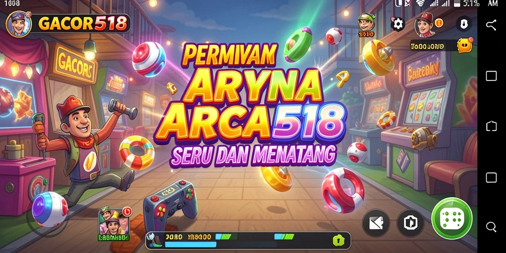 Tampilan permainan Arcade yang seru dan menantang di GACOR518.