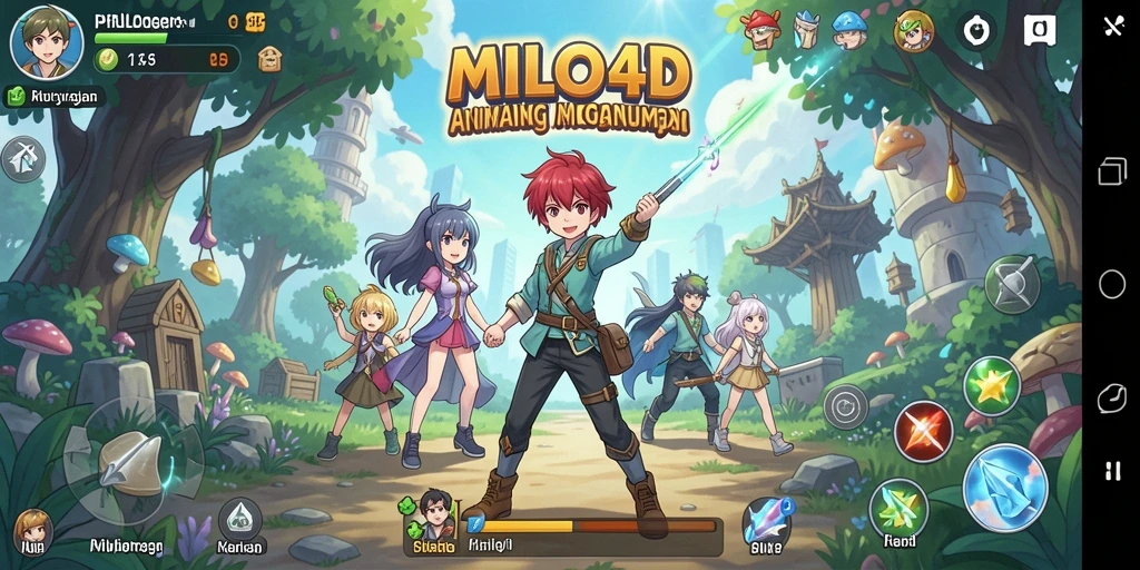 Gameplay seru dan karakter Anime yang menawan dalam MILO4D.