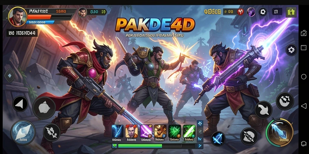 Tampilan menarik dari PAKDE4D yang menunjukkan aksi strategi intens.