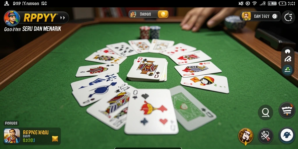 Tampilan menarik gameplay Gaple yang penuh strategi dan interaksi.