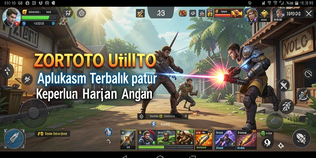 Tampilan utama aplikasi ZORTOTO dengan berbagai fitur Utility.